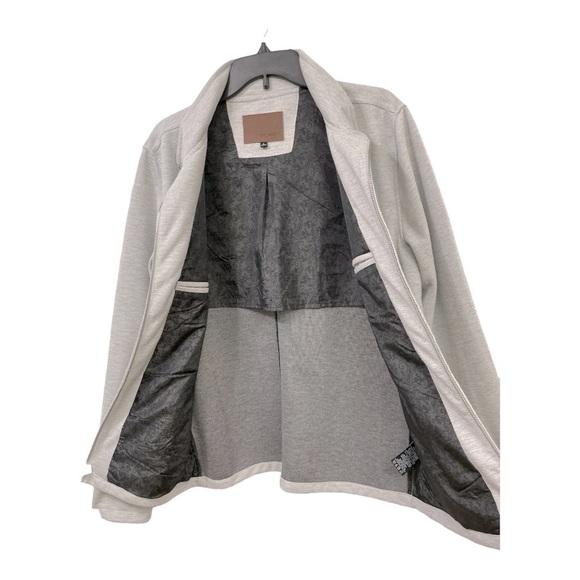 Civil Society Grey Cotton Knit Track Full Zip Jack size L - Picture 6 of 10